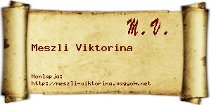 Meszli Viktorina névjegykártya